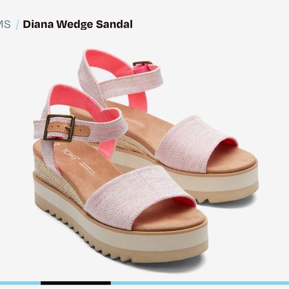 NWT Tom’s Diana Wedge Sandals - Picture 5 of 7